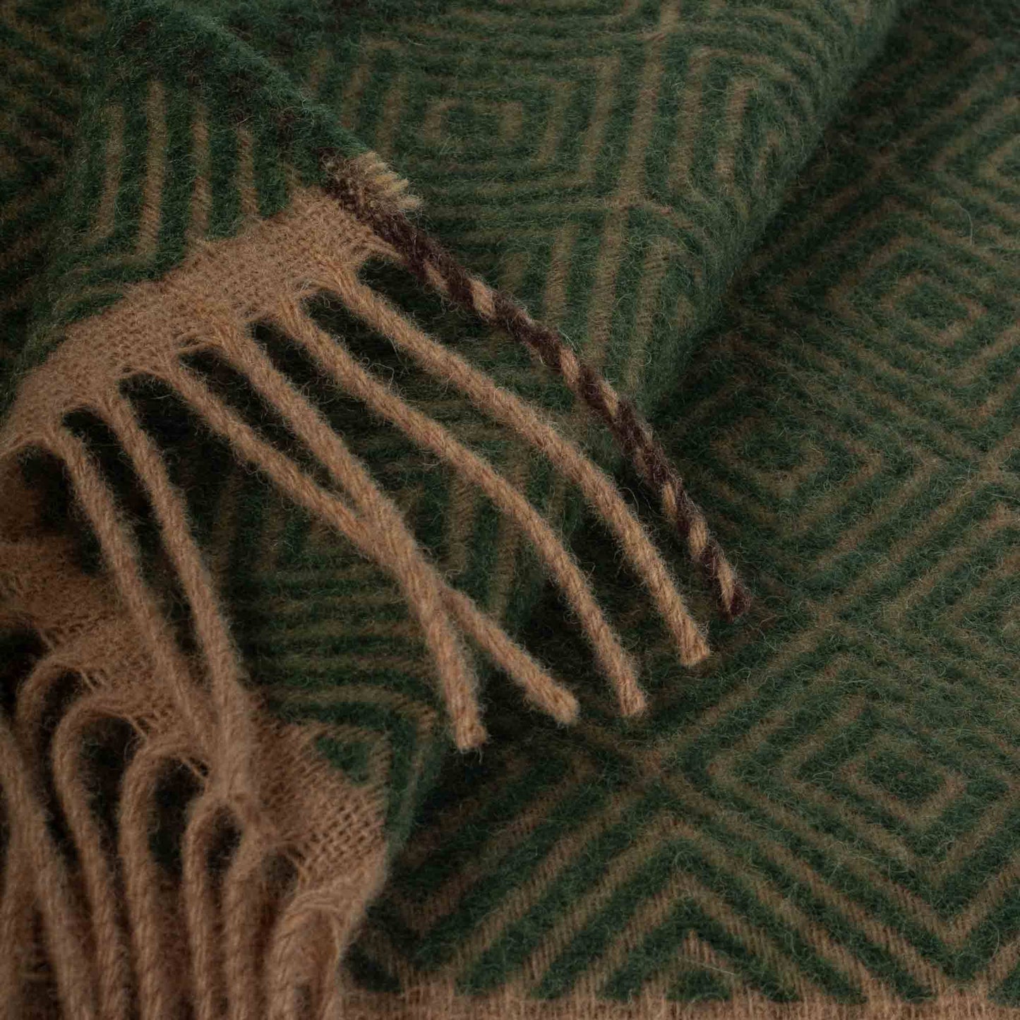 Wool Throw Blanket Venezia Leaf by MoST