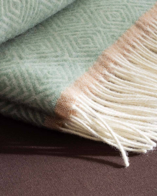 Wool Throw Blanket Venezia - Mint by MoST