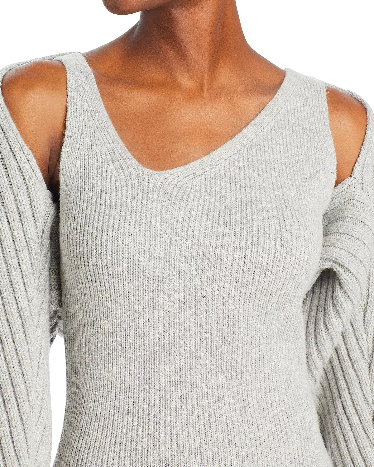 Asymmetry Sleeveless Knit Dress Bolero Set by LVIR