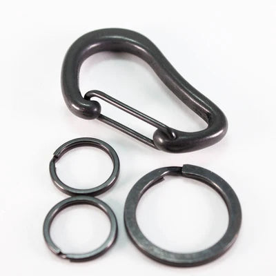 Brass Karibiner Keyring - Black DIARGE