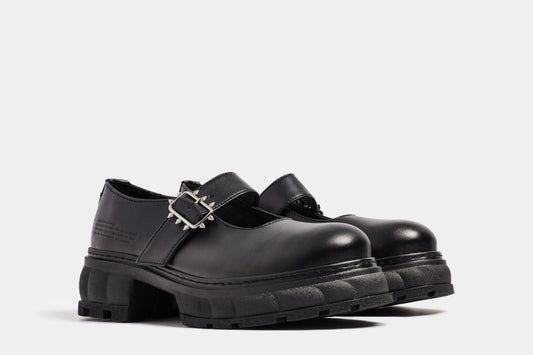 Impulse Black Apple Mary Janes by Viron