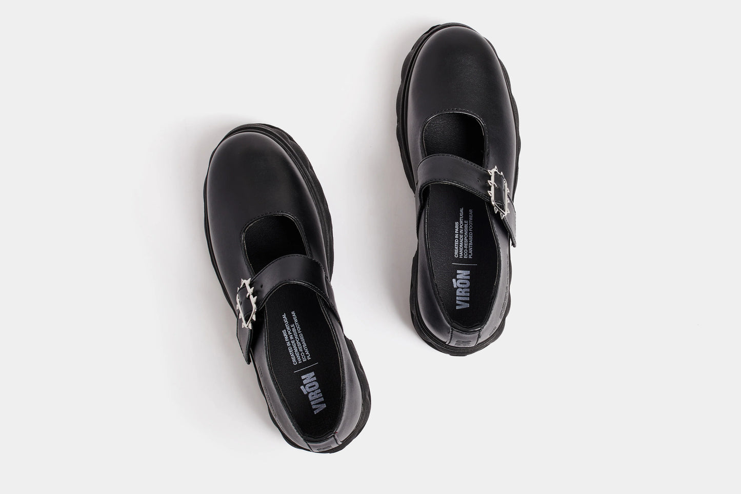 Impulse Black Apple Mary Janes by Viron