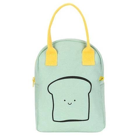 Zipper Lunch Bag - Happy Bread / Mint by Fluf