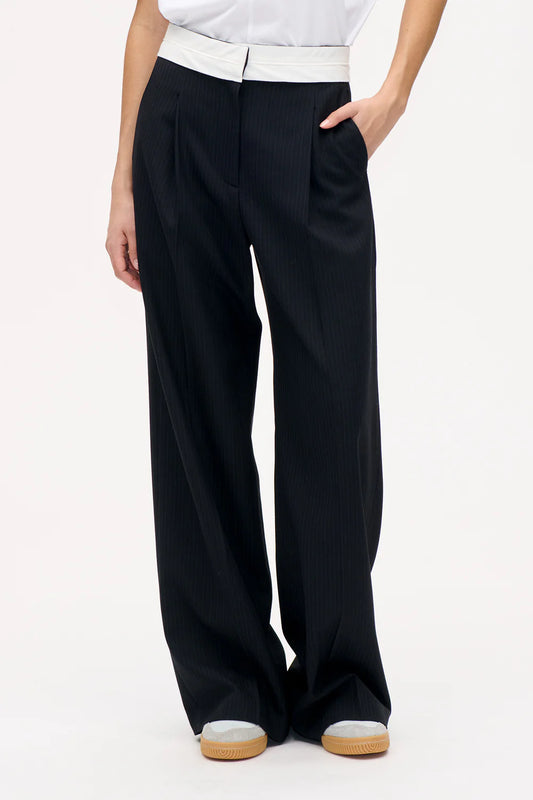 Neyat Trousers - Blackish Pinstripe by Baum und Pferdgarten