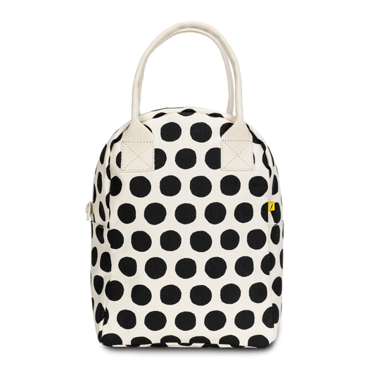 Zipper Lunch Bag - Dot Black + White by Fluf