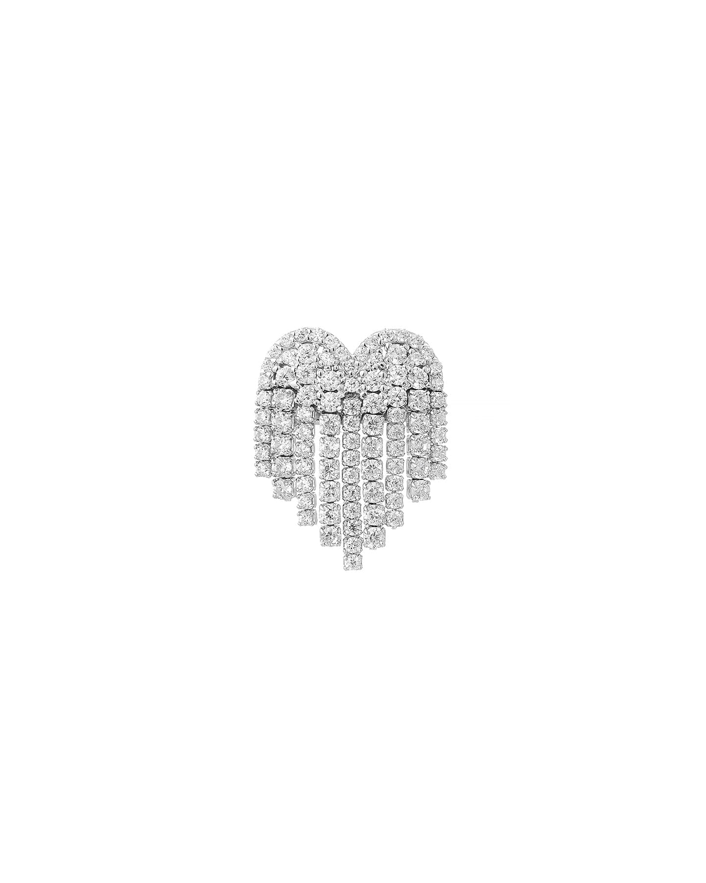 Crystal Drop Heart Ring by Numbering