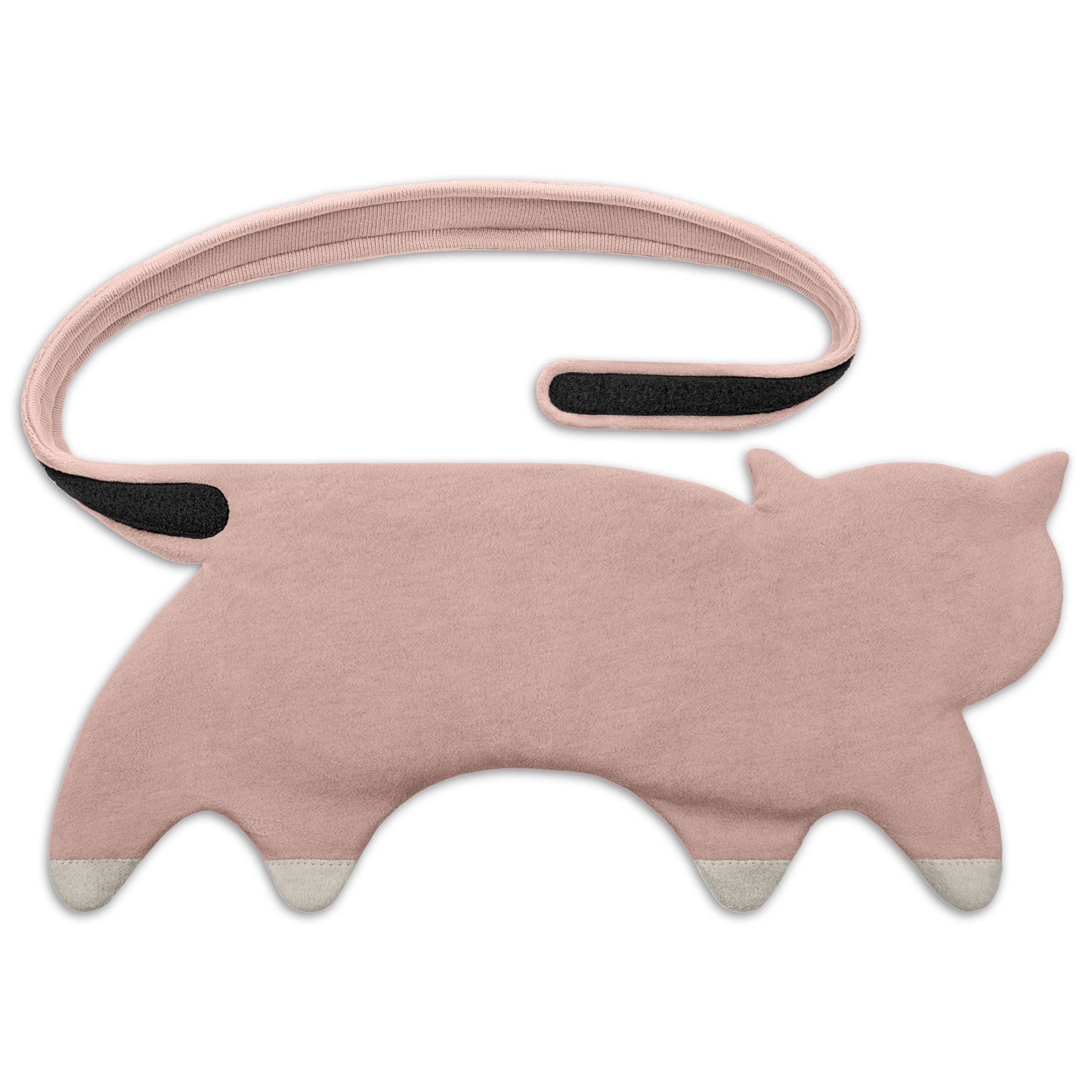 Organic Grain Pillow Cat Back Heating Pad - Black by Leschi