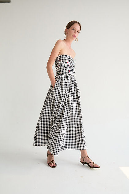 Betsy Strapless Gingham Dress by Tach