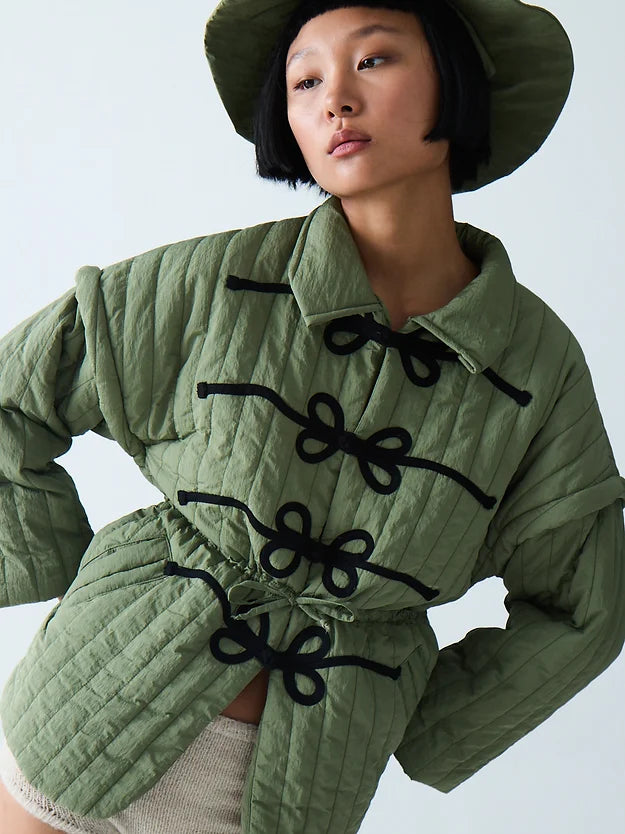 Esme Puffer Jacket - Military Green by Tach