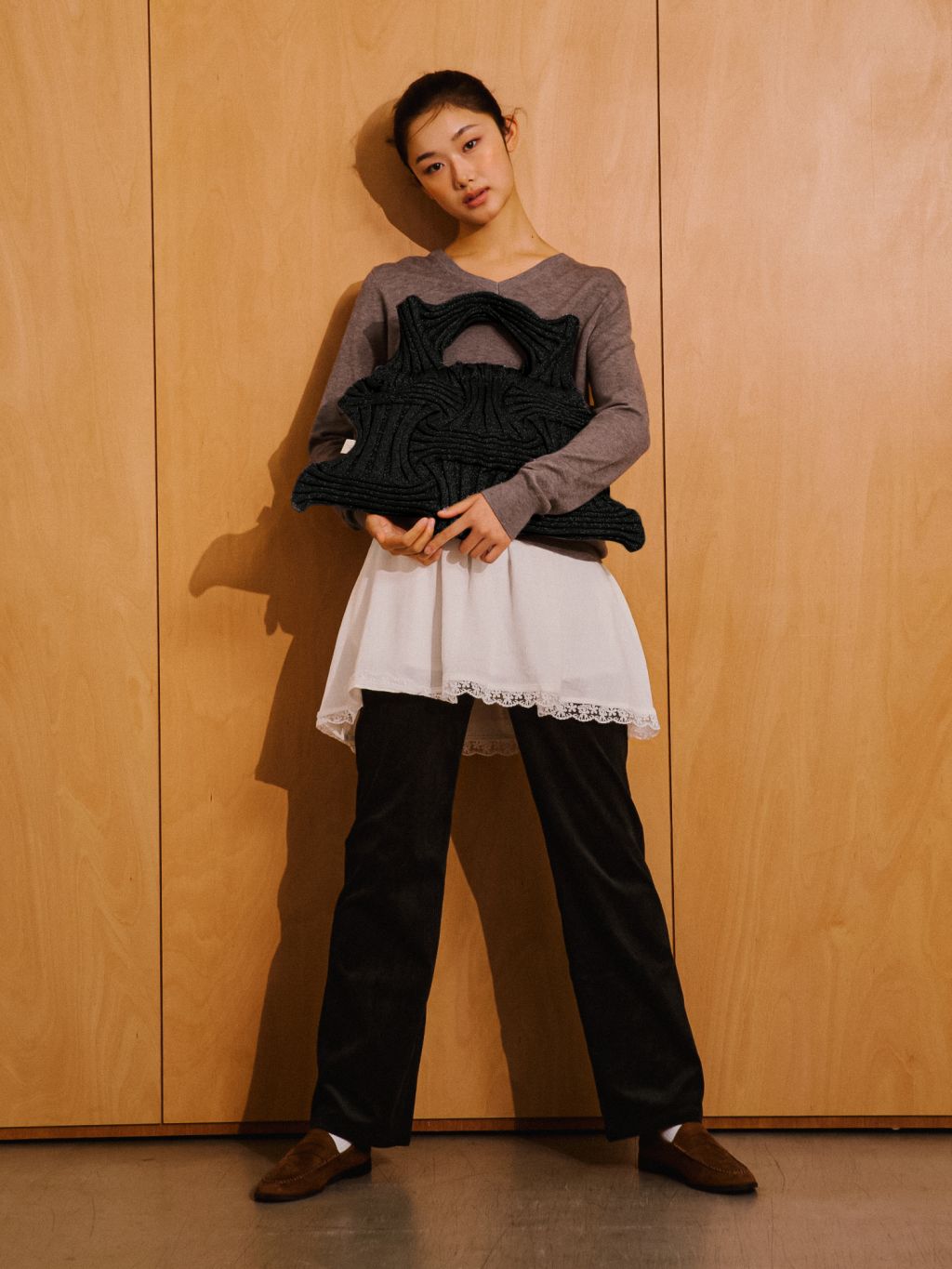 Big Bow Bag - Glitter Black by PleatsMama