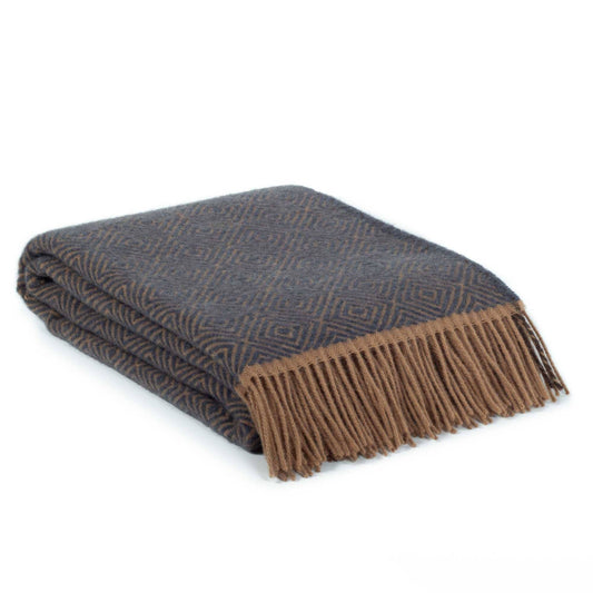 Wool Throw Blanket Venezia Blue by MoST