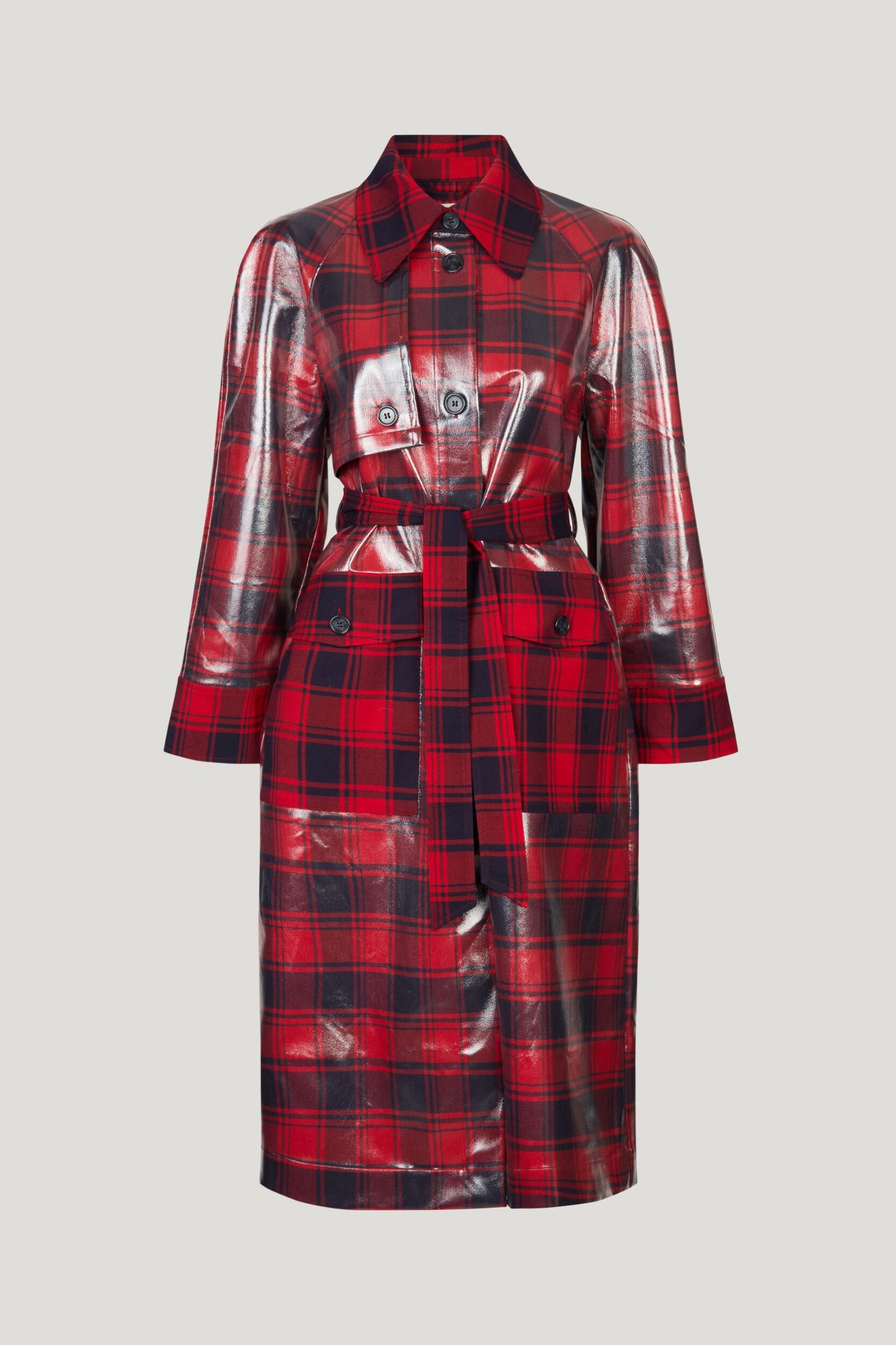 Dorothy Coat - Red Margot Check. by Baum und Pferdgarten