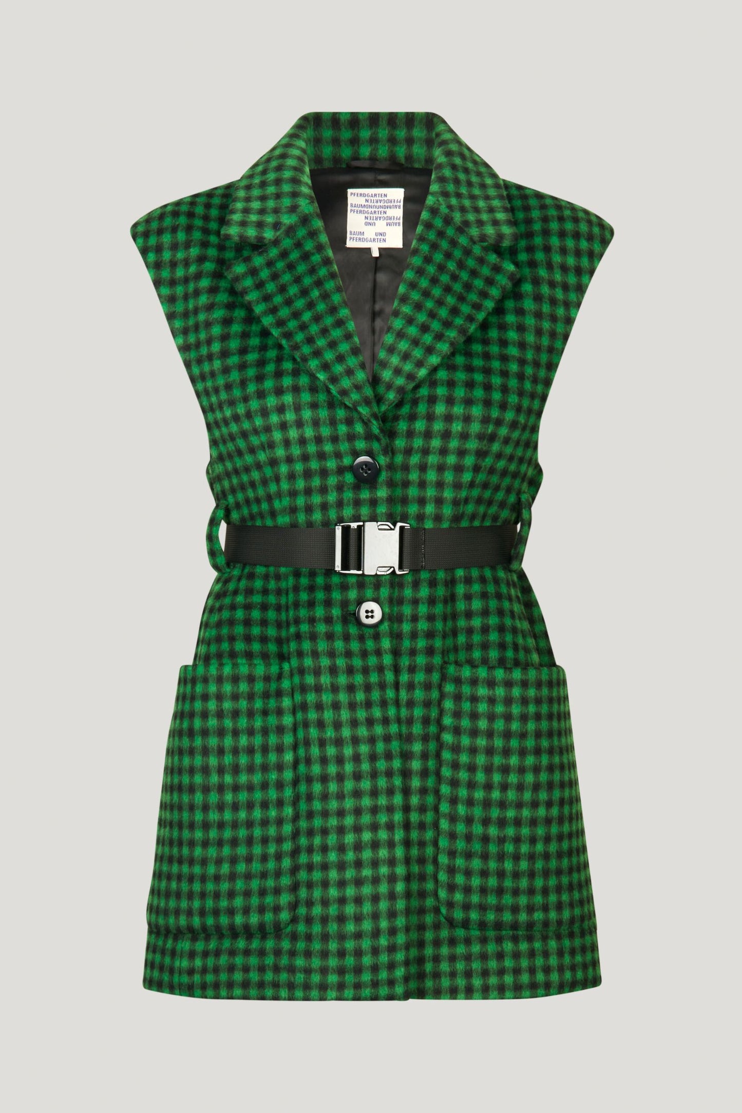 Bennu Coat - Green Black Check. by Baum und Pferdgarten