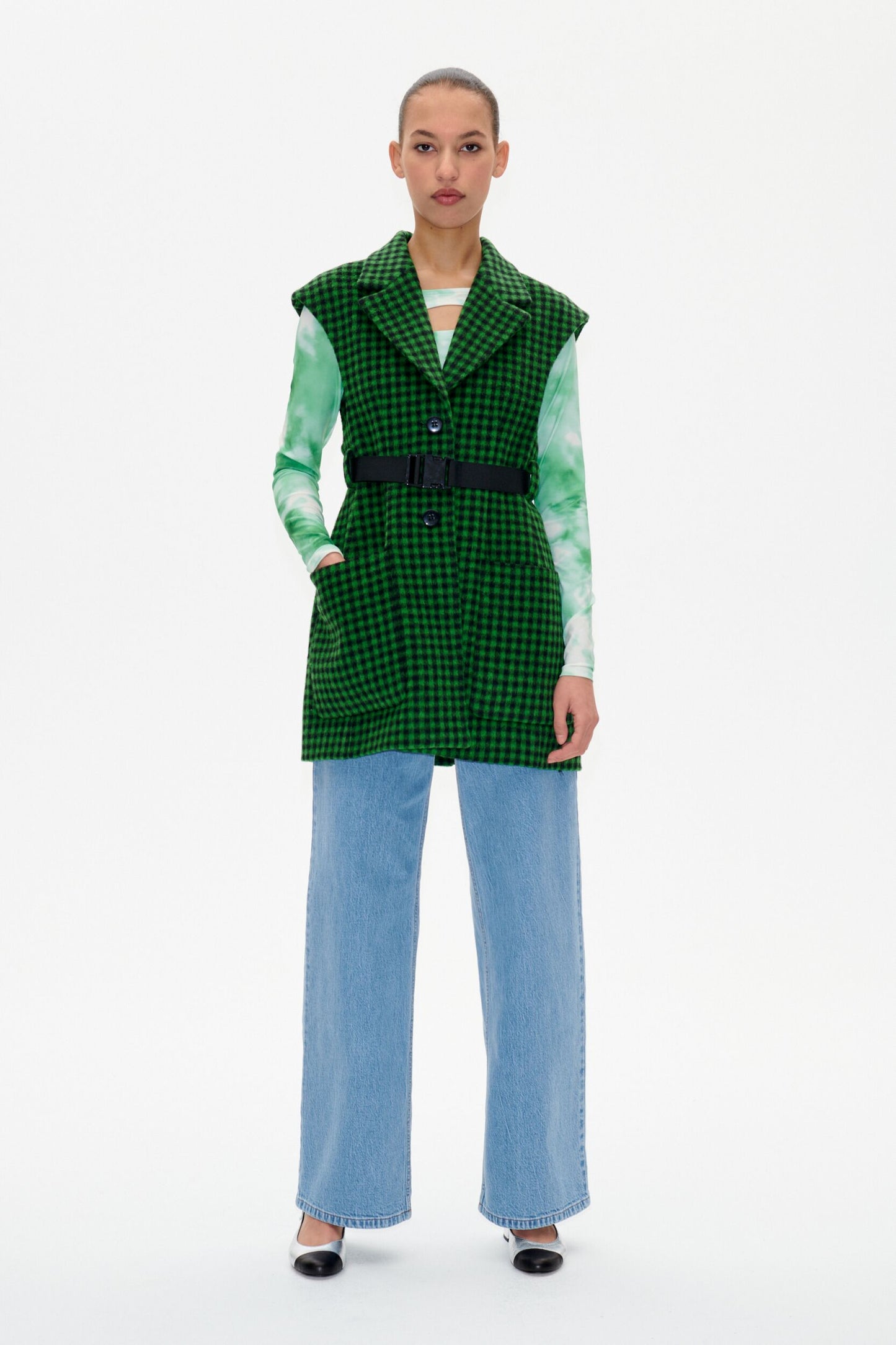 Bennu Coat - Green Black Check. by Baum und Pferdgarten