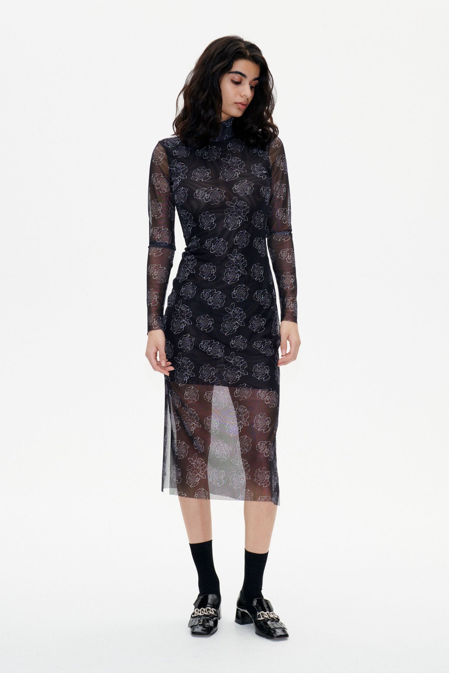 Jolain Dress - Black Embroidery Flower by Baum und Pferdgarten