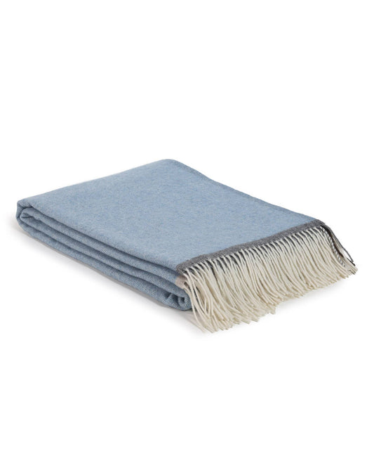 Soft Cashmere & Merino Wool Throw Blanket - Milano Blue by MoST