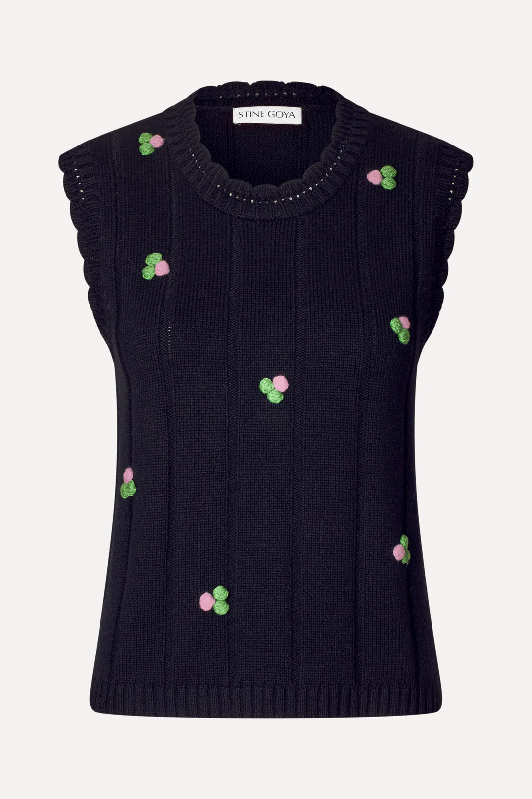 Bubble Knit Polo Cardigan - Vanilla by Stine Goya