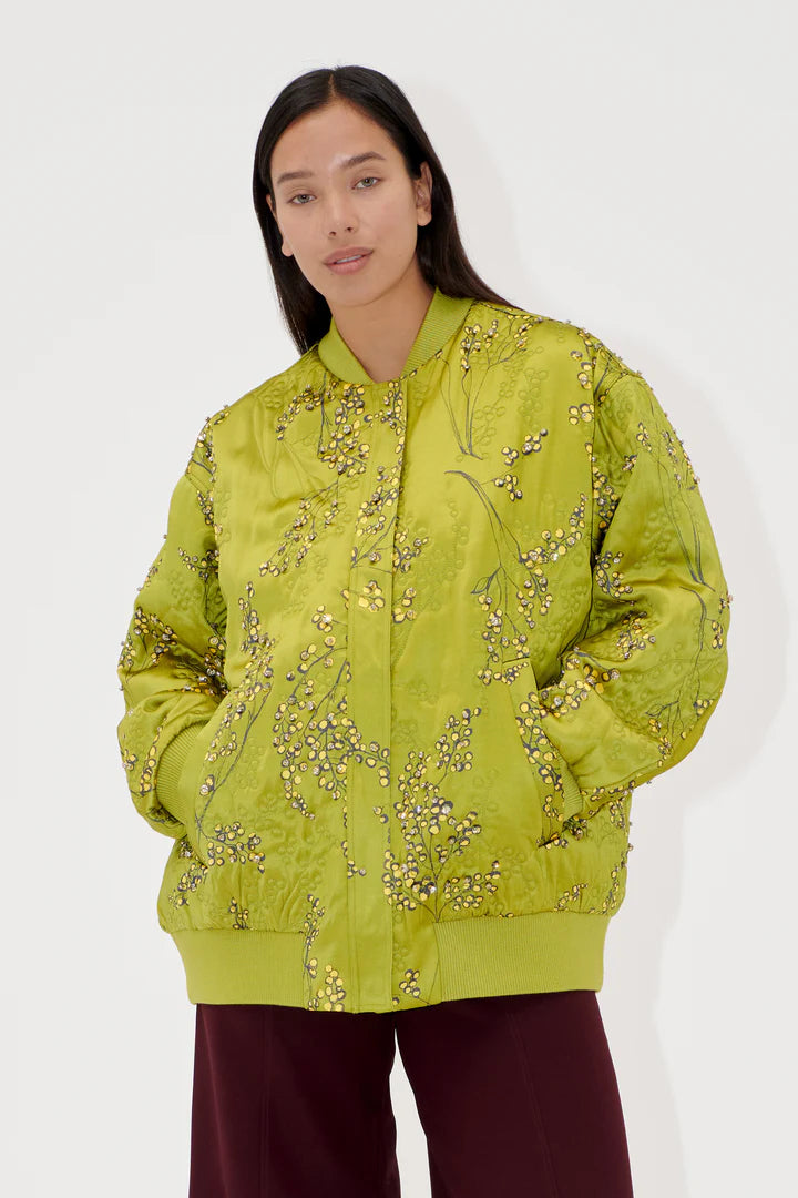 Covered Placket Voluminous Bomber - Mimosa by Stine Goya