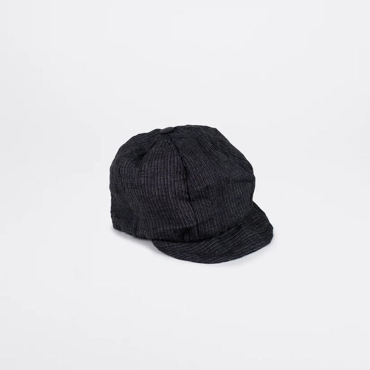 Paul Cotton Linen Black Check Hat by Reinhard Plank