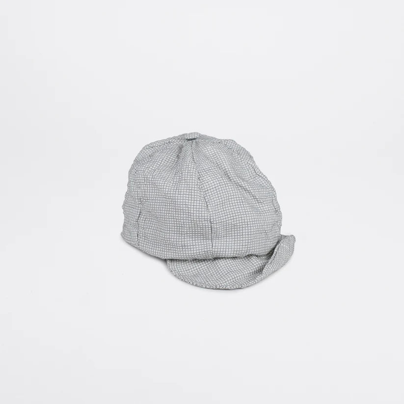 Paul Cotton Linen White Check Hat by Reinhard Plank