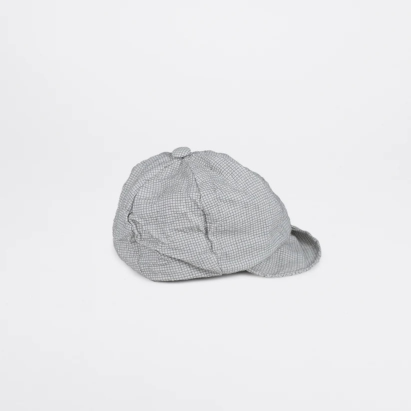 Paul Cotton Linen White Check Hat by Reinhard Plank