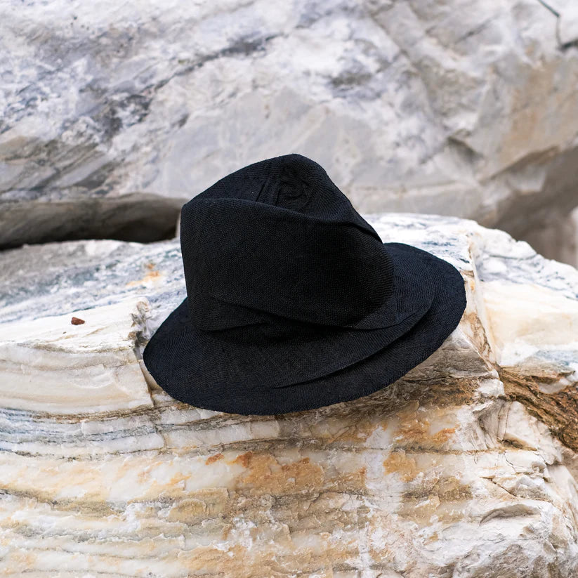 Alba Straw Sisal Hat - Black by Reinhard Plank