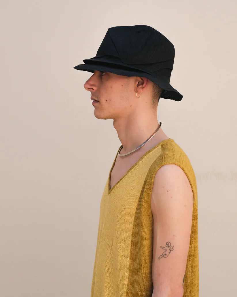 Alba Straw Sisal Hat - Black by Reinhard Plank