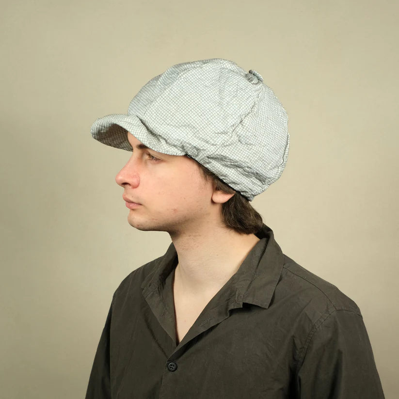 Paul Cotton Linen Black Check Hat by Reinhard Plank