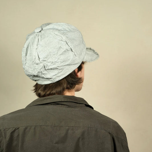 Paul Cotton Linen White Check Hat by Reinhard Plank