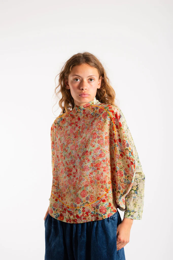 Circle Top - Bright Flowers by Anntian