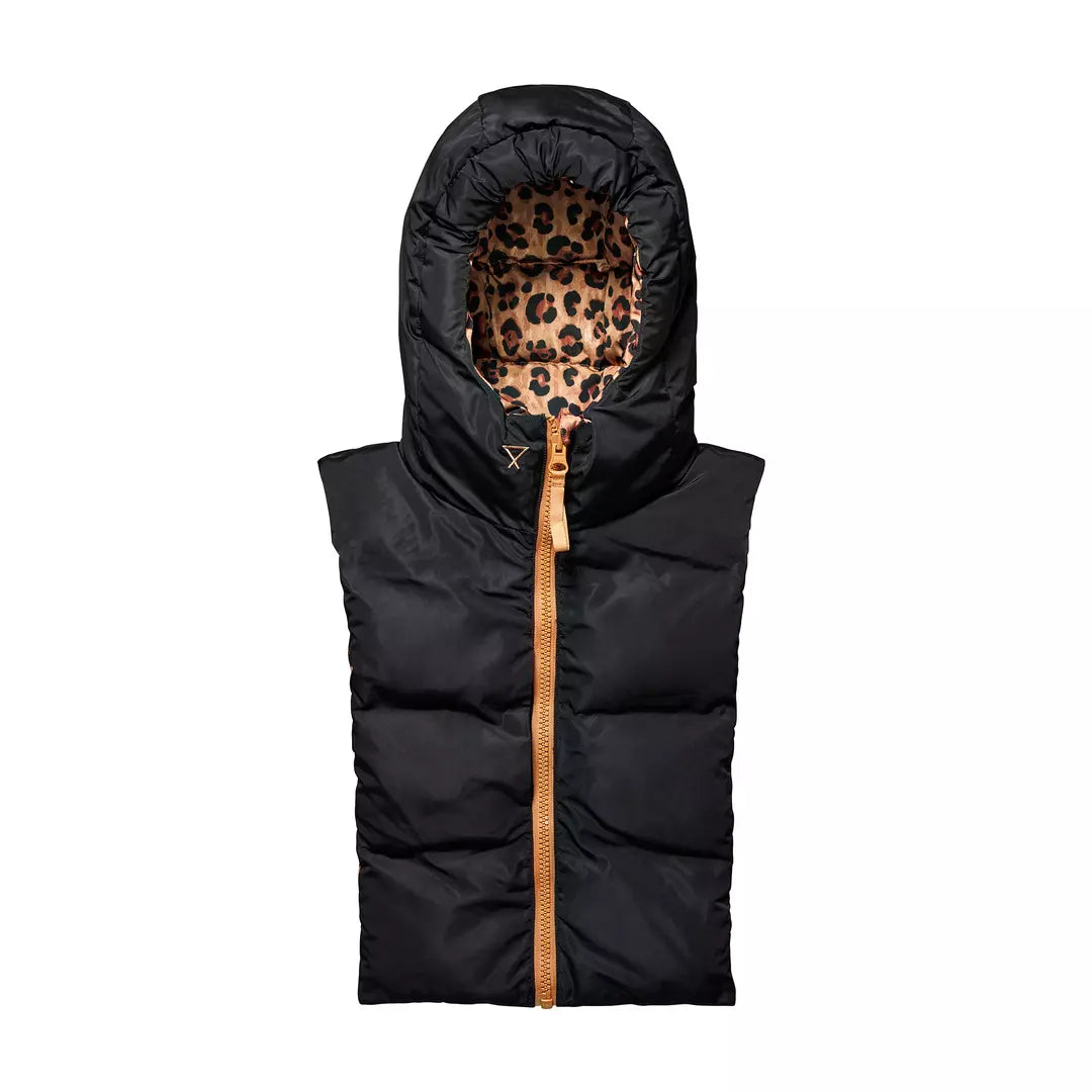 Reversible Pull-on Hood - Animal Print and Black by Fudoon