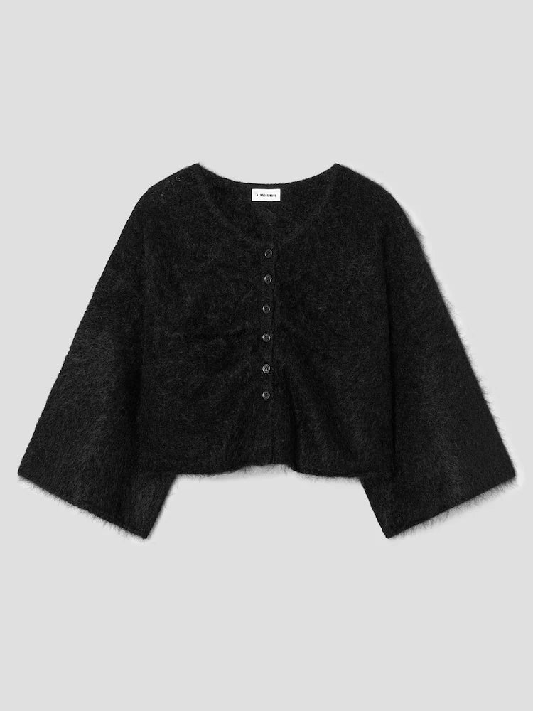 Maja Crop Cardigan - Black by A. Roege Hove