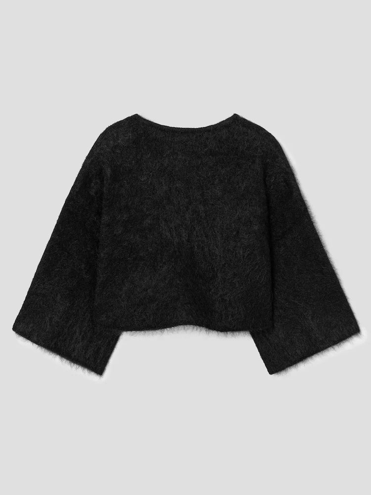 Maja Crop Cardigan - Black by A. Roege Hove