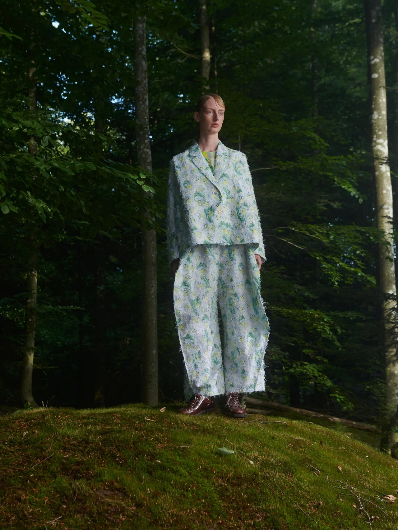 Shape Blazer - Spraypaint White Green by Henrik Vibskov