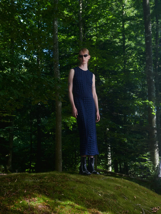 Tie Dress - Midnight Blue by Henrik Vibskov