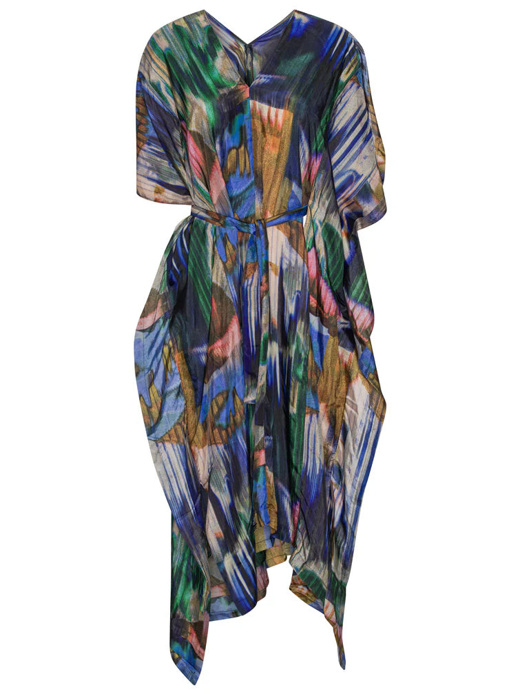 Uncut Kaftan - Mutli Brush Drips by Henrik Vibskov