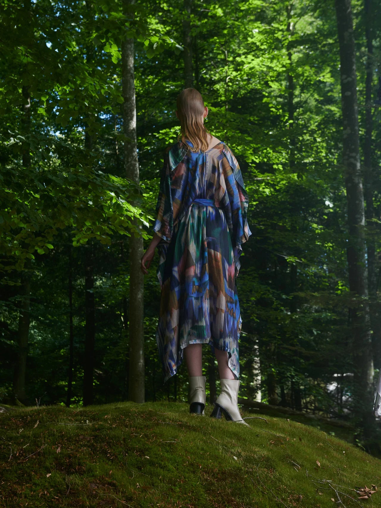 Uncut Kaftan - Mutli Brush Drips by Henrik Vibskov