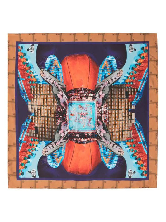 Boxing Silk Scarf - Boxing Ring Collage by Henrik Vibskov
