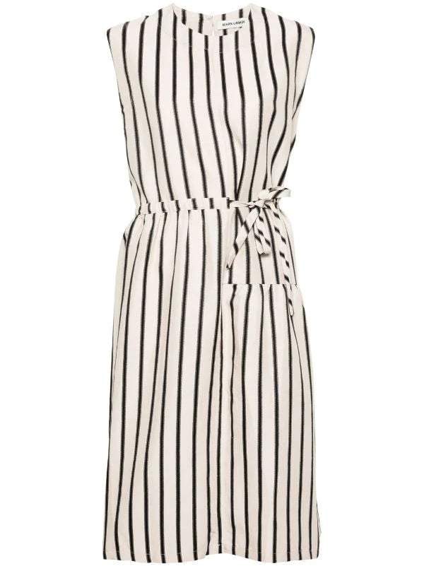 Mismatch Dress - Creme Black Stripe by Henrik Vibskov