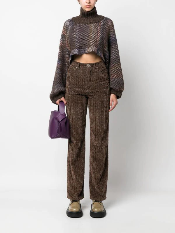 Net Knit Bolero - Brown Grid by Henrik Vibskov