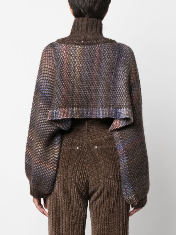 Net Knit Bolero - Brown Grid by Henrik Vibskov