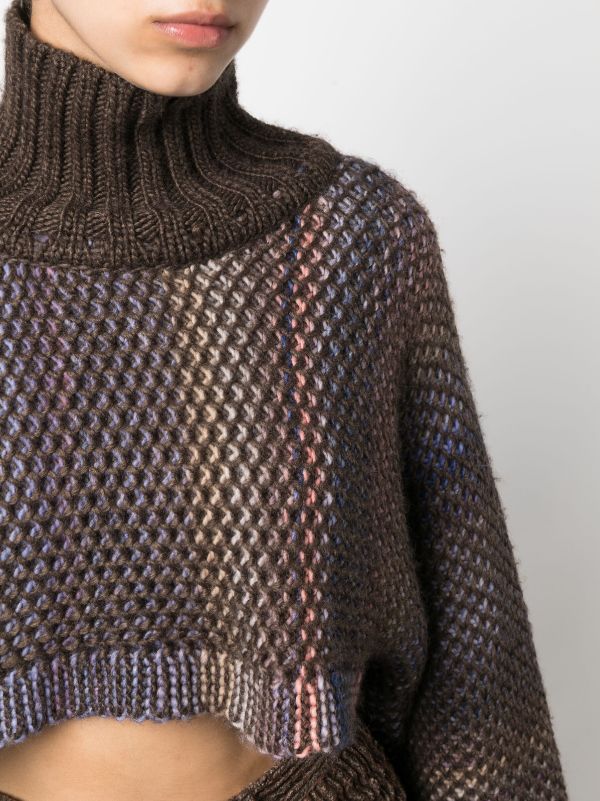 Net Knit Bolero - Brown Grid by Henrik Vibskov