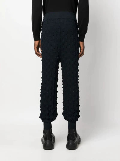 Transparent Spike Knit Pants - Navy by Henrik Vibskov