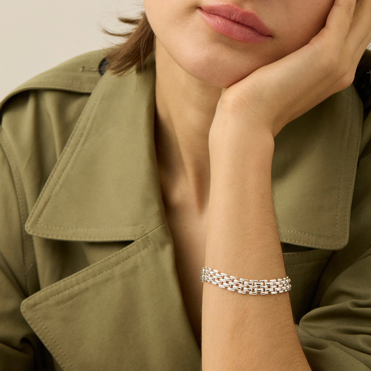 Francis Bracelet - Silver by Jenny Bird