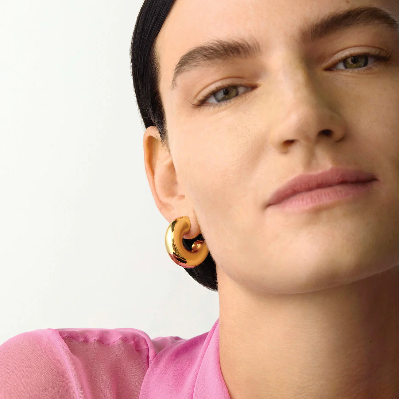 Tome Hoops - Large Gold by Jenny Bird