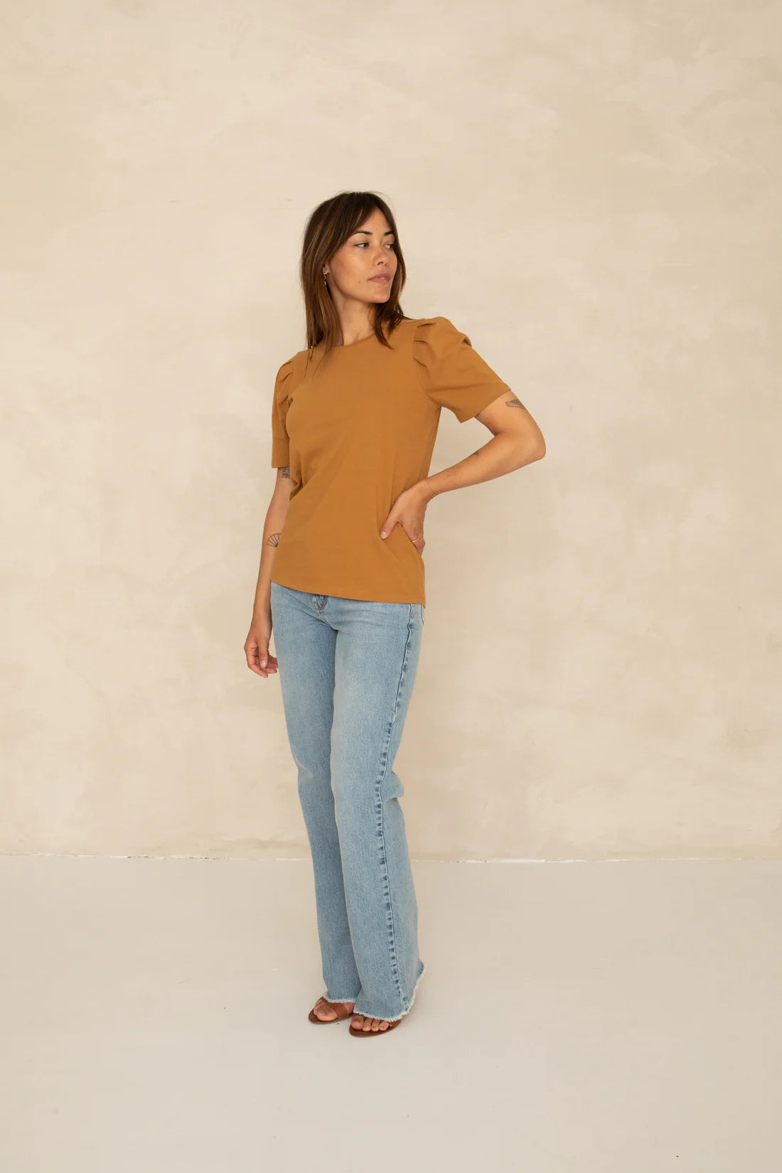 Yamini Puff Tee - Peanut Butter by J-Label