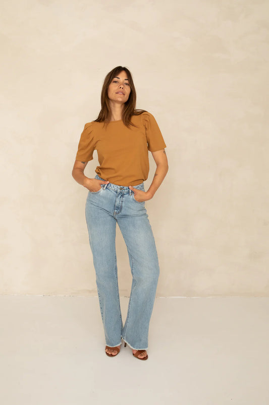 Yamini Puff Tee - Peanut Butter by J-Label