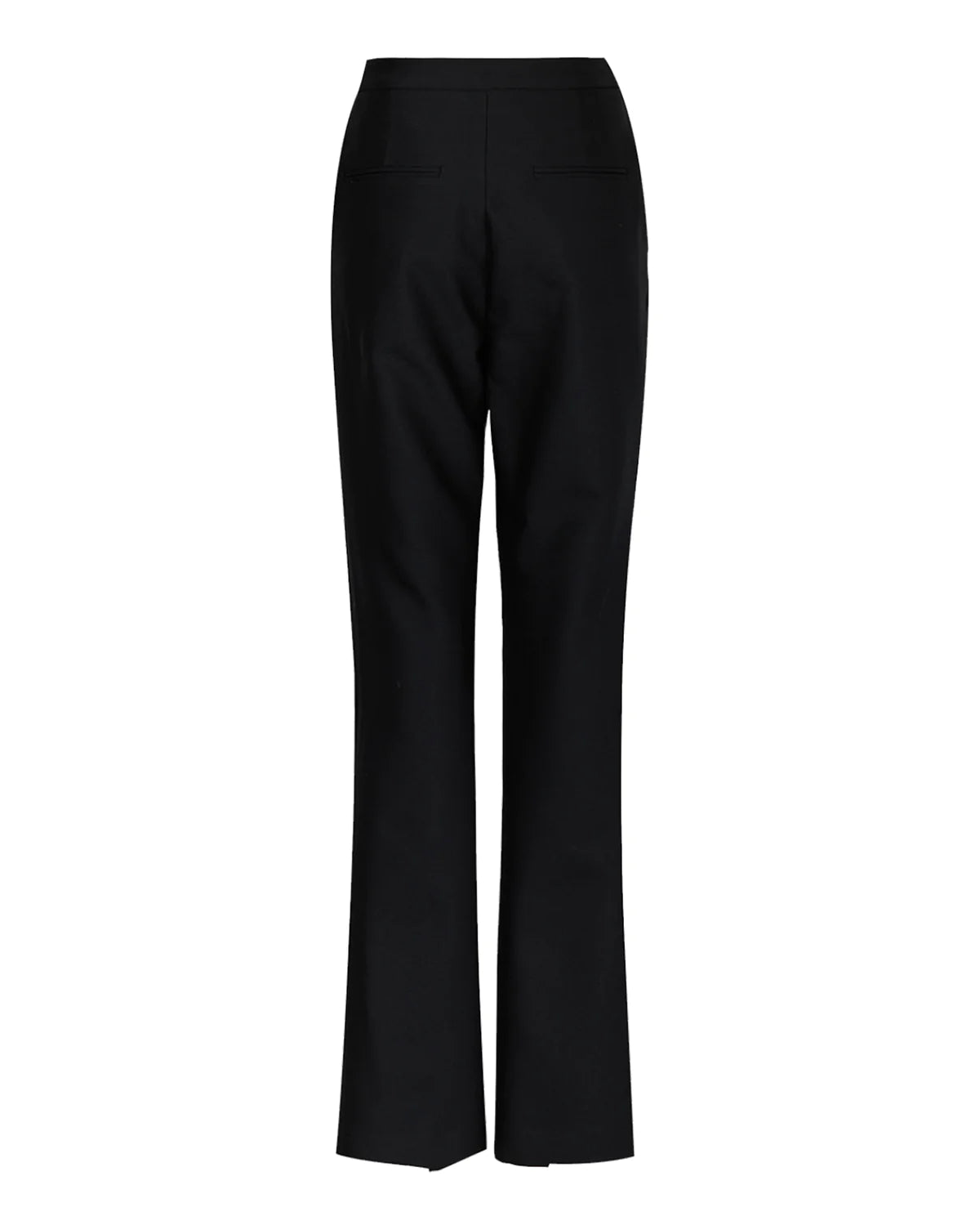 Wool Silk Front Slit Pants - Black by LVIR