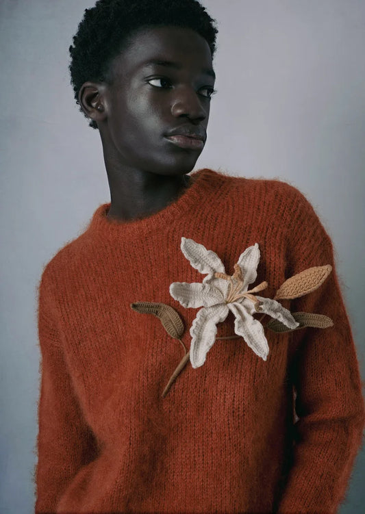 Lily Mohair Jumper - Retro Red by Kawakey