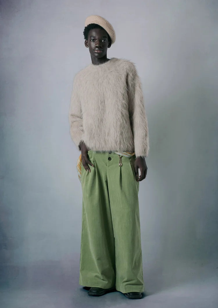 Fluffy Alpaca Jumper - Aged Beige by Kawakey